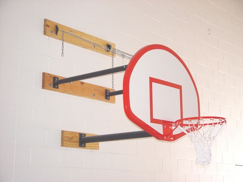 Gared Wall Mounted Basketball Backstop, Three Point